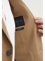 Βαμβακερό blazer Sisley χρώμα: καφέ