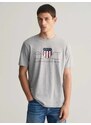 Gant T-shirt κανονική γραμμή γκρι βαμβακερό