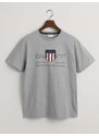 Gant T-shirt κανονική γραμμή γκρι βαμβακερό