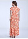 Celestino Εμπριμέ φόρεμα με ελαστική μέση κοραλι για Γυναίκα
