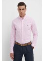 Πουκάμισο Polo Ralph Lauren χρώμα: ροζ