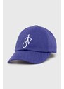 Βαμβακερό καπέλο του μπέιζμπολ JW Anderson Baseball Cap χρώμα: μοβ, AC0198.FA0349.830