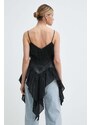 Βαμβακερή μπλούζα Pinko γυναικεία, χρώμα: μαύρο, 103734 A1XN