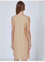 Celestino Αμάνικο φόρεμα με λινό μπεζ σκουρο για Γυναίκα