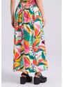 FUNKY BUDDHA Loose fit μάξι φούστα με exotic τύπωμα