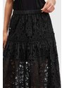 Φούστα AllSaints ROSIE SKIRT χρώμα: μαύρο, W028RB