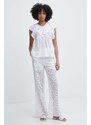 Βαμβακερή μπλούζα Pepe Jeans DOROTEA γυναικεία, χρώμα: άσπρο, PL304815