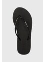 Σαγιονάρες Calvin Klein FLATFORM FF DEBOSS LOGO TPU χρώμα: μαύρο, HW0HW01977