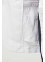 Λινό πανωφόρι Sisley χρώμα: άσπρο
