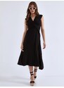 Celestino Φόρεμα σταυρωτό με ανοιχτούς ώμους μαυρο για Γυναίκα