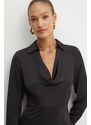 Φόρεμα Karl Lagerfeld χρώμα: μαύρο, 246W1300