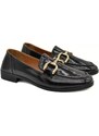 HAWKINS PREMIUM HAWKINS ΓΥΝΑΙΚΕΙΟ ΔΕΡΜΑΤΙΝΟ LOAFER ROM06 BLACK PATENT