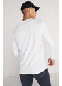 UnitedKind Mont Blanc Minimal, Long Sleeve Μπλούζα σε Λευκό Χρώμα