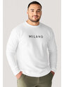 UnitedKind Milano Grey, Long Sleeve Μπλούζα σε Λευκό Χρώμα