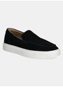 Μοκασίνια σουέτ Calvin Klein MOCCASIN SUEDE χρώμα: μαύρο, HM0HM01794