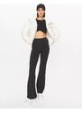 Calvin Klein - Κοντό Γυναικείο Puffer Μπουφάν για Χειμώνα Down Soft Touch Label J20J222235-YBI Λευκό