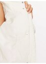Calvin Klein - Κοντό Γυναικείο Puffer Μπουφάν για Χειμώνα Down Soft Touch Label J20J222235-YBI Λευκό