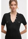 Φόρεμα Guess PAULA χρώμα: μαύρο, W5RK18 Z2U00