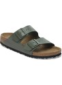 Δερμάτινες παντόφλες Birkenstock Arizona χρώμα: πράσινο, 1029165