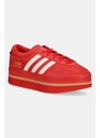Αθλητικά adidas Originals Gazelle Stack χρώμα: κόκκινο, JS0238