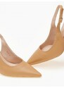 issue Μυτερές γόβες open heel με ψηλό τακούνι - Κάμελ - 024013