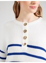 VILA Πουλόβερ 'VICHING' μπλε / λευκό