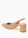 issue Open heel μυτερές γόβες με χοντρό τακούνι - Nude - 011011