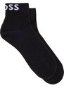 Boss Socks Two Pack With Contrast Logos-Black