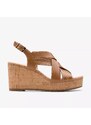 Clarks ΠΛΑΤΦΟΡΜΕΣ SABINA SLING 26181461 TAN LEATHER