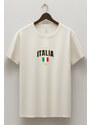 UnitedKind Italia Xi, T-Shirt σε Εκρού Χρώμα