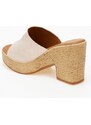 issue Τσόκαρα / clogs με suede φάσα - Μπεζ - 035011