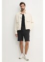 Σακάκι με λινό μείγμα Calvin Klein Jeans χρώμα: μπεζ, J30J327212