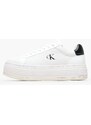 Γυναικεία Παπούτσια Casual Flatf.Mg Άσπρο Δέρμα Calvin Klein
