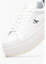 Γυναικεία Παπούτσια Casual Flatf.Mg Άσπρο Δέρμα Calvin Klein
