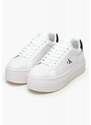 Γυναικεία Παπούτσια Casual Flatf.Mg Άσπρο Δέρμα Calvin Klein
