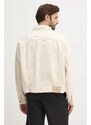 Σακάκι με λινό μείγμα Calvin Klein Jeans χρώμα: μπεζ, J30J327212
