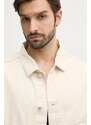 Σακάκι με λινό μείγμα Calvin Klein Jeans χρώμα: μπεζ, J30J327212