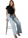 Guess CN SS EYELET TONE ON TONE TEE ΜΠΛΟΥΖΑ (W5GI18I3Z14 JBLK)