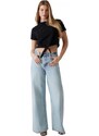 Guess CN SS EYELET TONE ON TONE TEE ΜΠΛΟΥΖΑ (W5GI18I3Z14 JBLK)