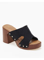 issue Γυναικεία clogs - τσόκαρα με φάσα και ανοίγματα - Μαύρο - 032011