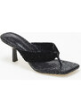 issue Mules δίχαλο με λεπτό τακούνι - Μαύρο - 032011