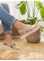 Tamaris Comfort Beige/Gold Ανατομικά Πέδιλα Μπεζ (8-88727-44-499)