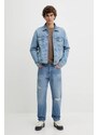Τζιν μπουφάν Tommy Jeans χρώμα: μπλε, DM0DM21916