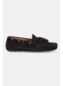 Μοκασίνια σουέτ Hackett London DRIVER TASSEL ανδρικά, χρώμα: καφέ, HMS21486