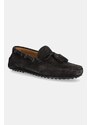 Μοκασίνια σουέτ Hackett London DRIVER TASSEL ανδρικά, χρώμα: καφέ, HMS21486