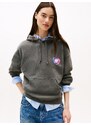 Tommy Jeans Μπλούζα φούτερ μπλε νέον / ροζ νέον / μαύρο / λευκό