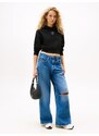 Tommy Jeans Μπλούζα φούτερ 'HEART' ανοικτό λιλά / μαύρο