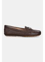Δερμάτινα μοκασίνια Lauren Ralph Lauren Barnsbury χρώμα: καφέ, 802942768016