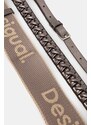 Τσάντα Desigual HALF LOGO TROKEL DARK SILVE χρώμα: ασημί, 25WAXPAQ