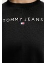 Μπλούζα Tommy Jeans χρώμα: μαύρο, DW0DW21587